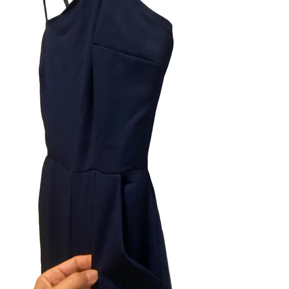 Women’s Dressy Navy Sleeveless Jumpsuit - Picture 6 of 12